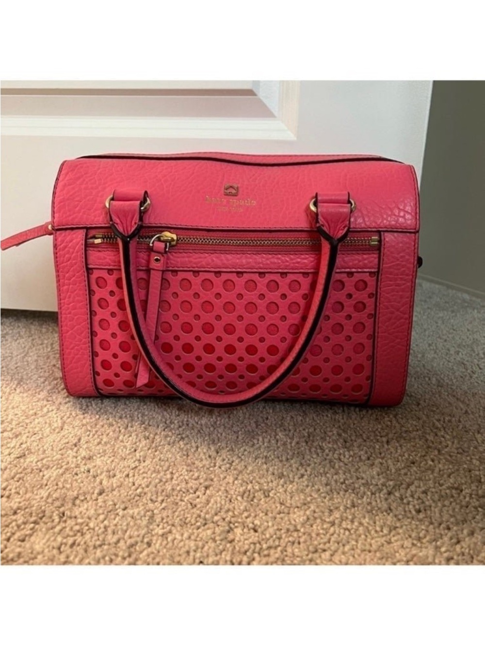 🫧 Kate Spade Perri Lane Bubbles Delaney Leather Crossbody / Satchel